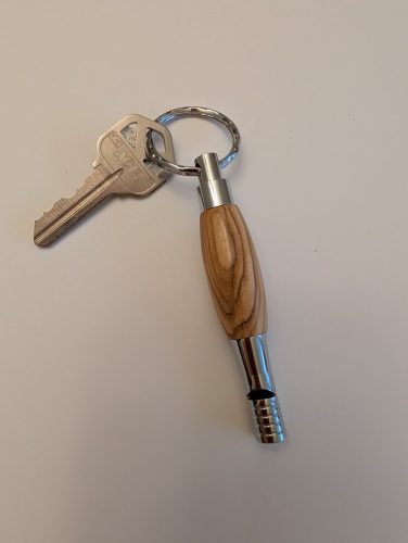 Whistle Keychain in Bethlehem Olivewood